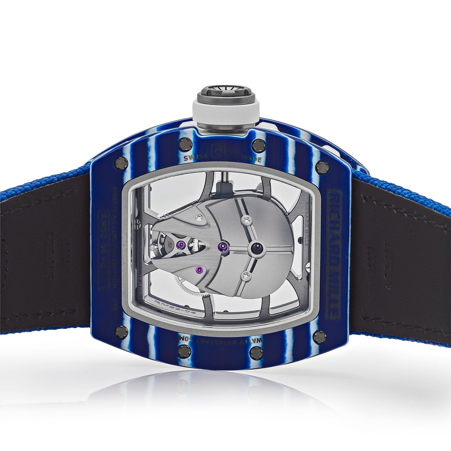 Richard Mille RM 52-06 Tourbillon 'Mask' Blue White Quartz TPT Limited Edition of 18