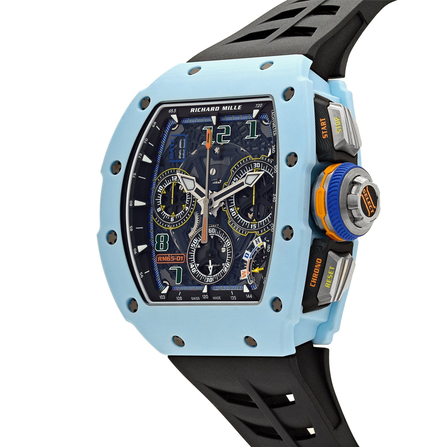 Richard Mille RM 65-01 Automatic Winding Split-Seconds Chronograph Pastel Blue Quartz TPT