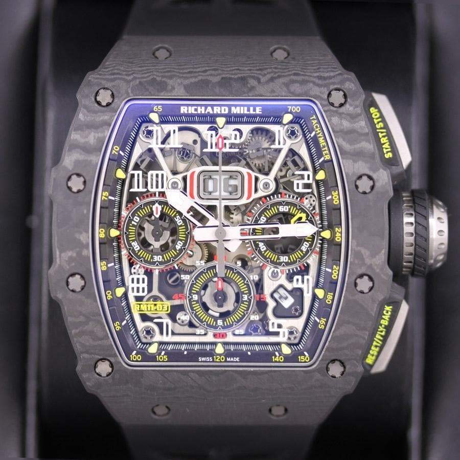 Richard Mille RM11-03 Carbon Flyback Chronograph 50mm Openworked Dial
