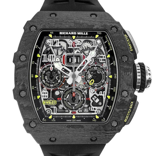 Richard Mille RM11-03 Carbon Flyback Chronograph 50mm Openworked Dial