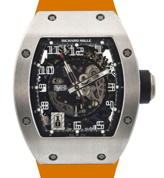 Richard Mille RM010 Titanium 38 mm x 45 mm Transparent Dial Titanium Rubber