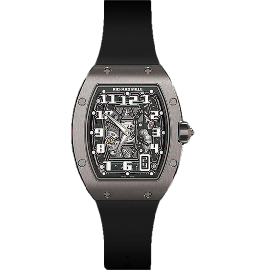 Richard Mille RM67-01 Automatic Winding Extra Flat 47.5 mm Transparent Dial Platinum Strap