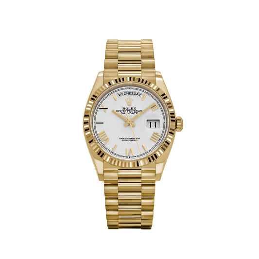 Rolex Day-Date 36 128238 Yellow Gold White Roman Numerals Dial (2024)