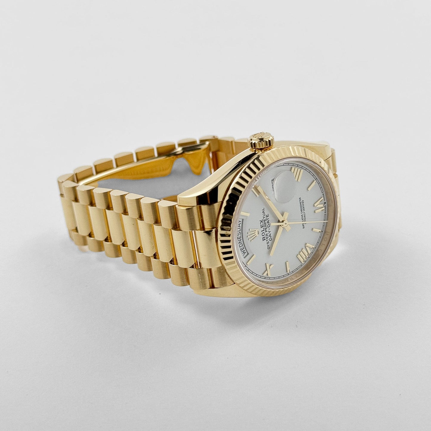 Rolex Day-Date 36 128238 Yellow Gold White Roman Numerals Dial (2024)
