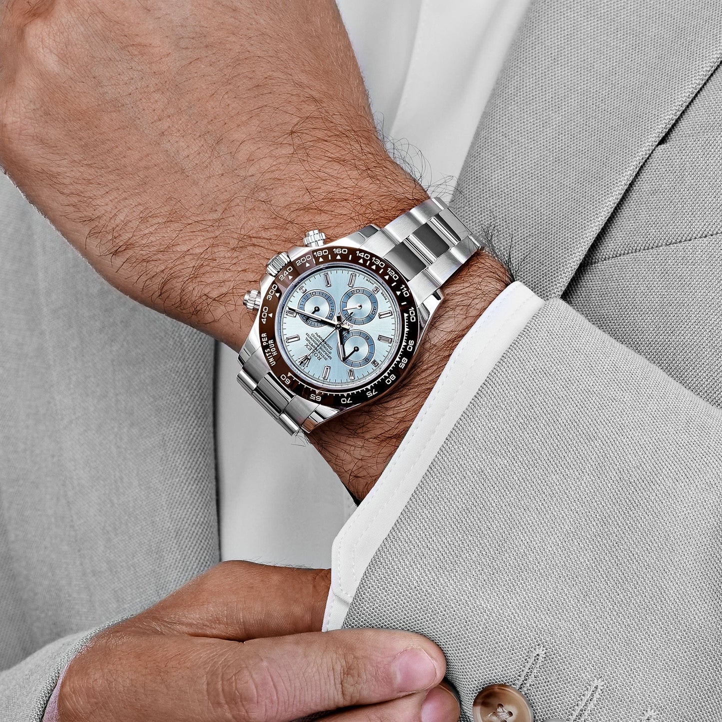 Rolex Daytona 116506 Platinum Ice Blue Baguette Diamond Dial (2023)
