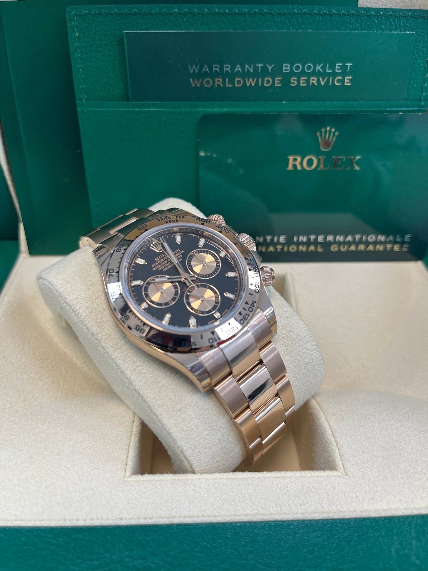 Rolex Daytona Everose Gold Cosmograph/ Black Index Dial (Ref# 116505)