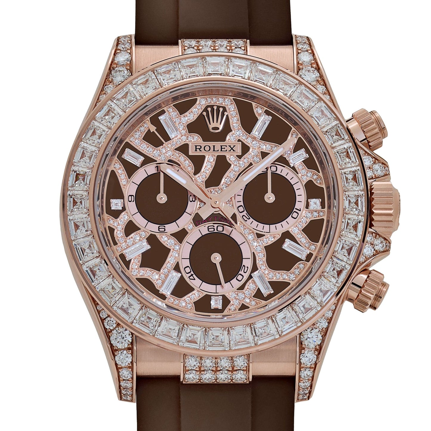 Rolex Daytona 'Giraffe' 126555TBR Rose Gold Chestnut Brown Diamond Dial Diamond Bezel (2025)