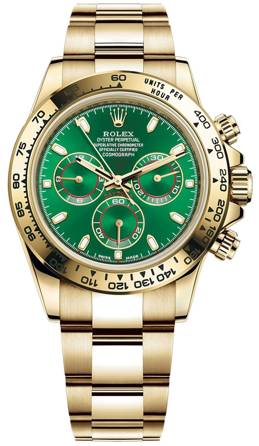 Rolex 'John Mayer' Daytona Cosmograph | Green Dial, Yellow Gold (Ref#116508)