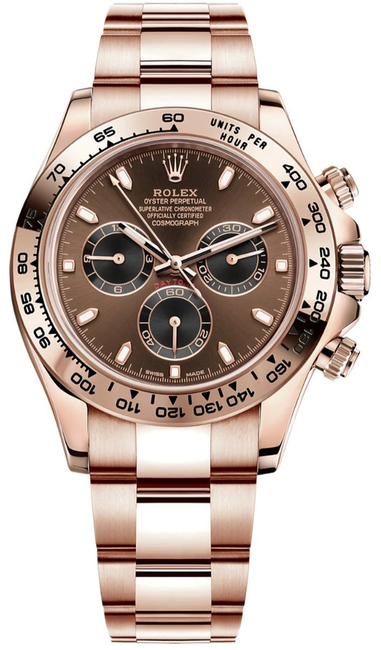 Rolex Everose Gold Cosmograph Daytona 40 Watch - Chocolate and Black Index Dial (Ref # 116505 )
