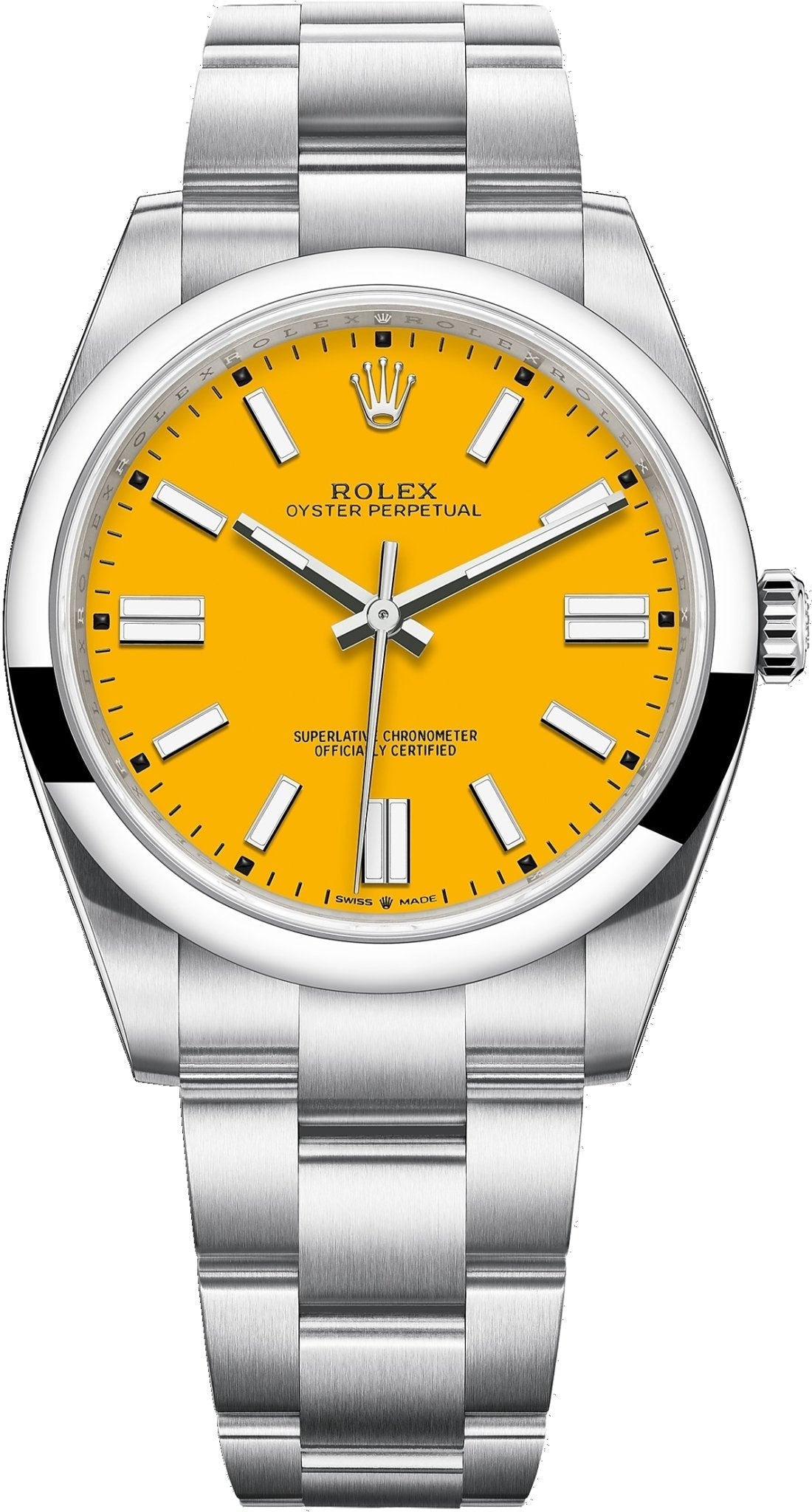 Rolex Oyster Perpetual 41 Stainless Steel/ Sunflower Yellow Dial/ Oyster Bracelet (Ref# 124300)