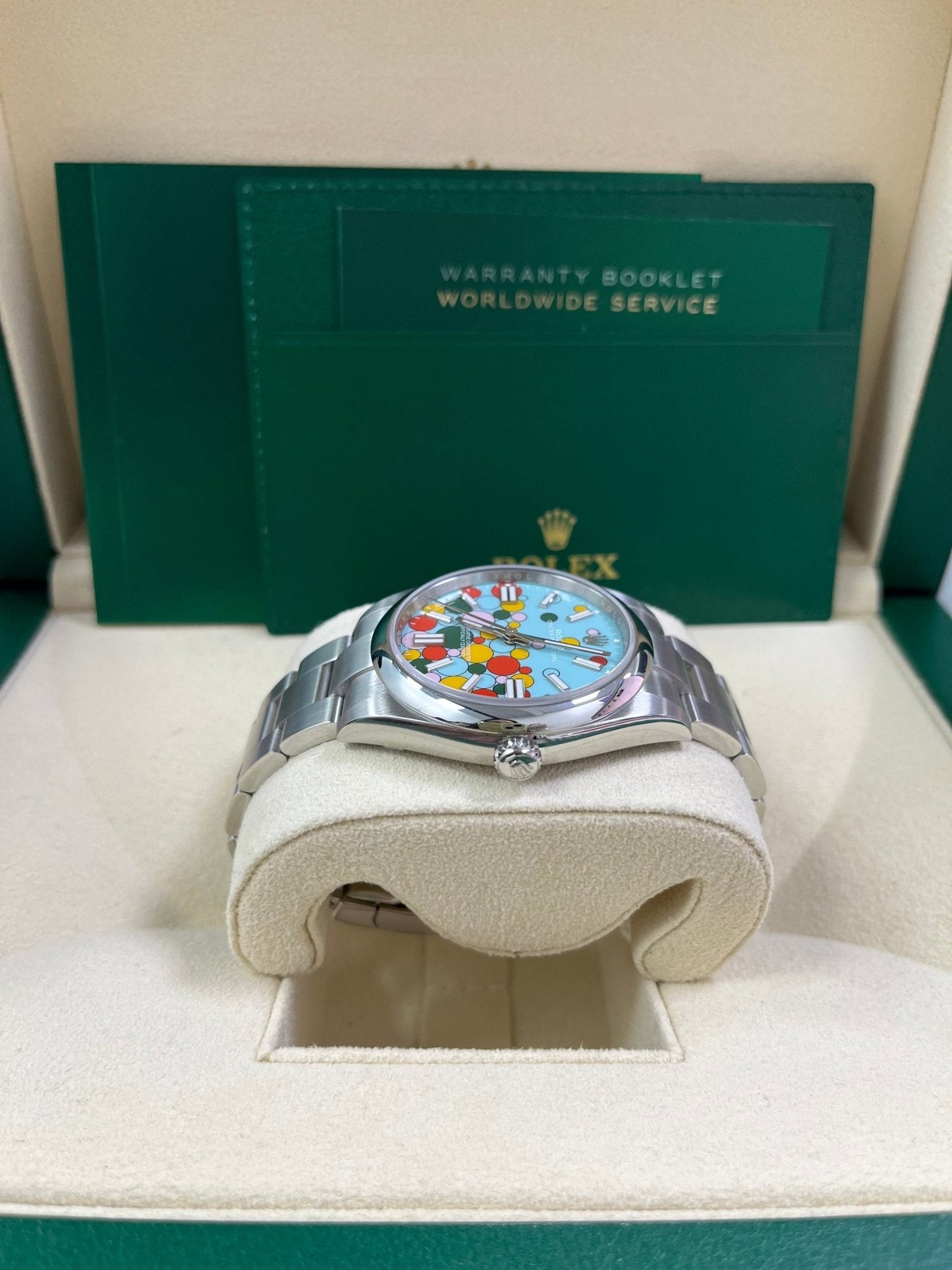 Rolex Oyster Perpetual Oyster Perpetual 41 Celebration Dial New 2023 Release 124300 Turquoise Colorful Dial