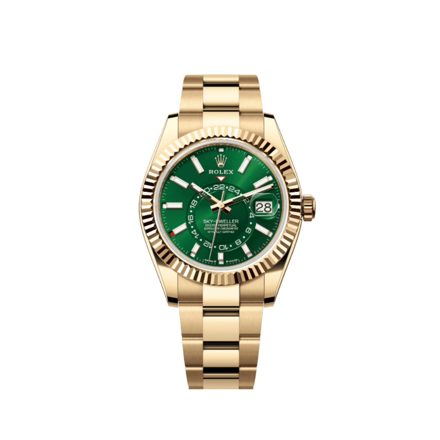 Rolex Sky-Dweller 336938 Yellow Gold Bright Green Dial Oyster (2025)