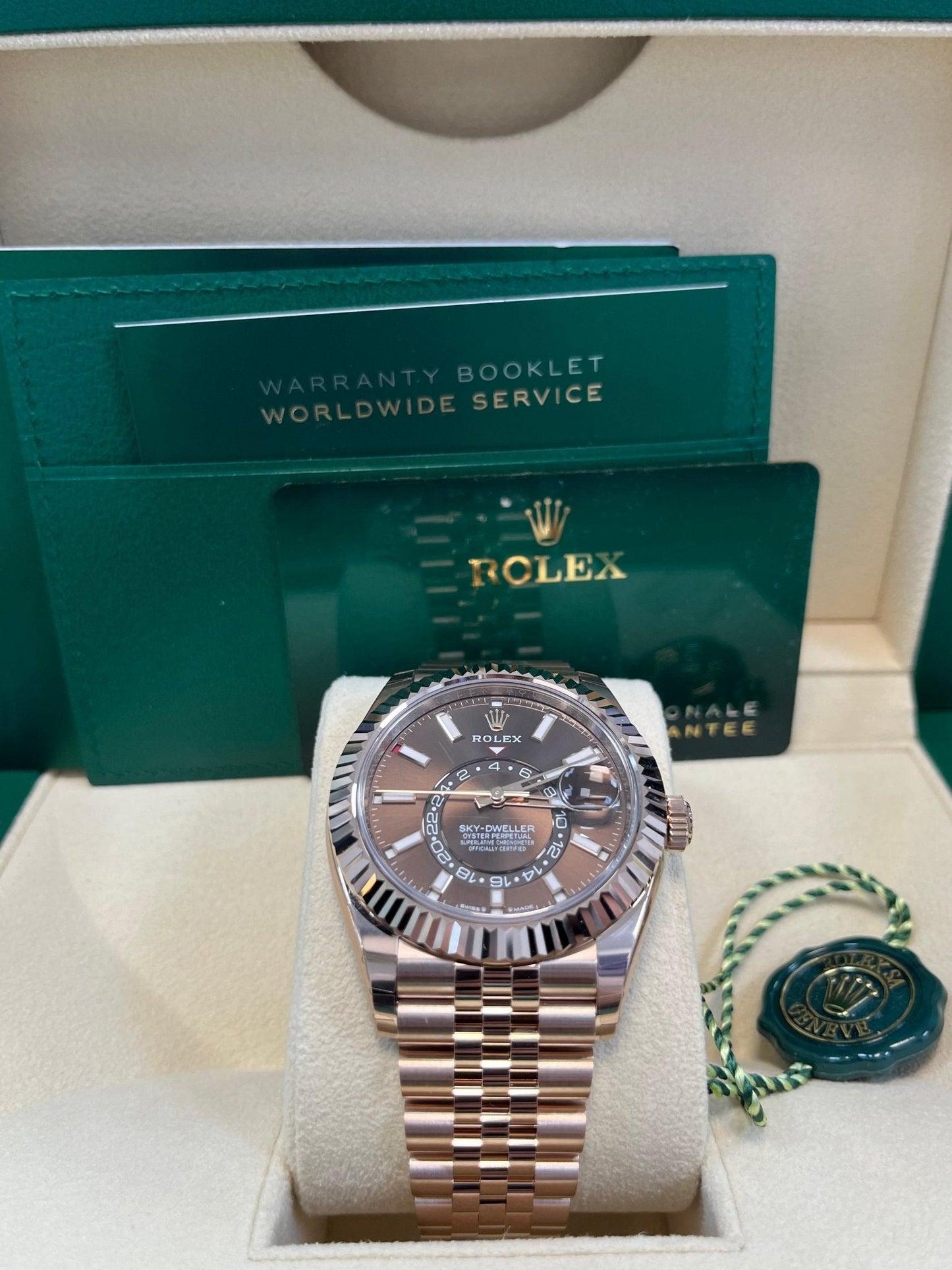 Rolex Sky-Dweller Chocolate Dial Jubilee Bracelet 336935