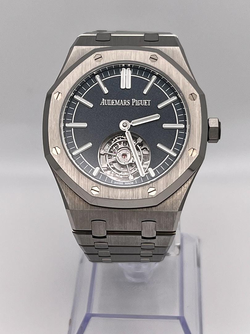Audemars Piguet Royal Oak Selfwinding Flying Tourbillon 26730TI.OO.1320TI.01 '50th Anniversary' Titanium Blue Dial