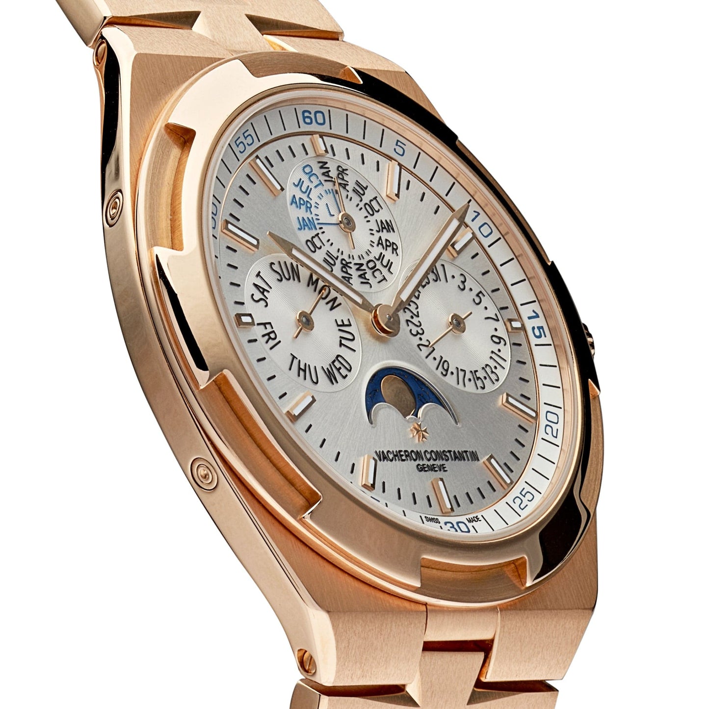 Vacheron Constantin Overseas 4300V/120R-B064 Perpetual Calendar Ultra-Thin Silver Dial Rose Gold