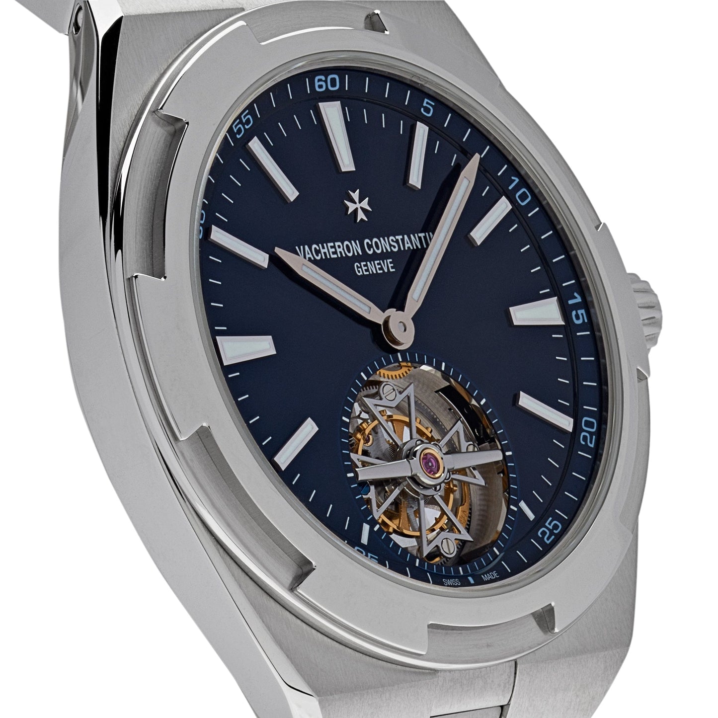Vacheron Constantin Overseas Tourbillon 6000V/110A-B544 Stainless Steel Blue Dial