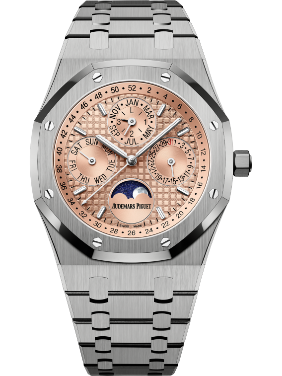 Audemars Piguet ROYAL OAK SALMON PERPETUAL CALENDAR LIMITED EDITION OF 300 Ref. 26615TI.OO.1220TI.01