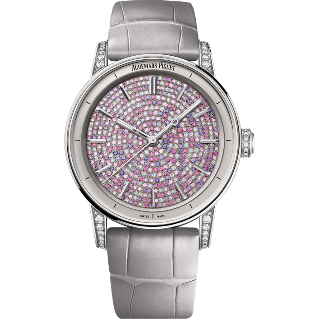 Audemars Piguet Code 11.59 by Audemars Piguet Selfwinding 38 mm Diamond Paved Dial 18-Carat White Gold   Strap 77410BC.ZZ.D132CR.01