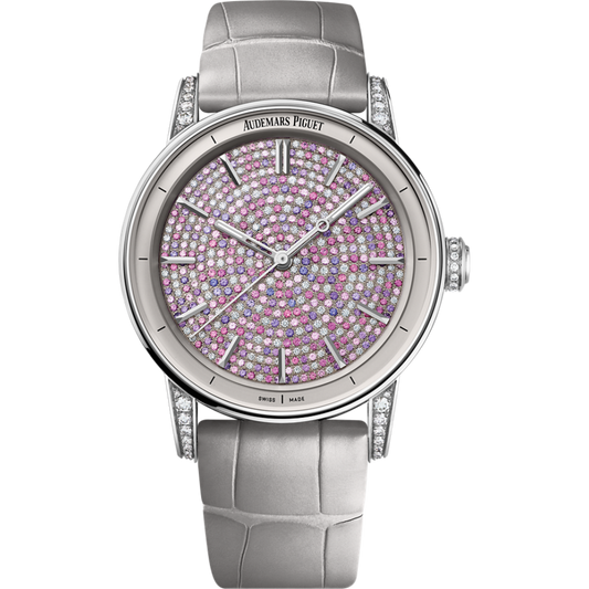 Audemars Piguet Code 11.59 by Audemars Piguet Selfwinding 38 mm Diamond Paved Dial 18-Carat White Gold   Strap 77410BC.ZZ.D132CR.01