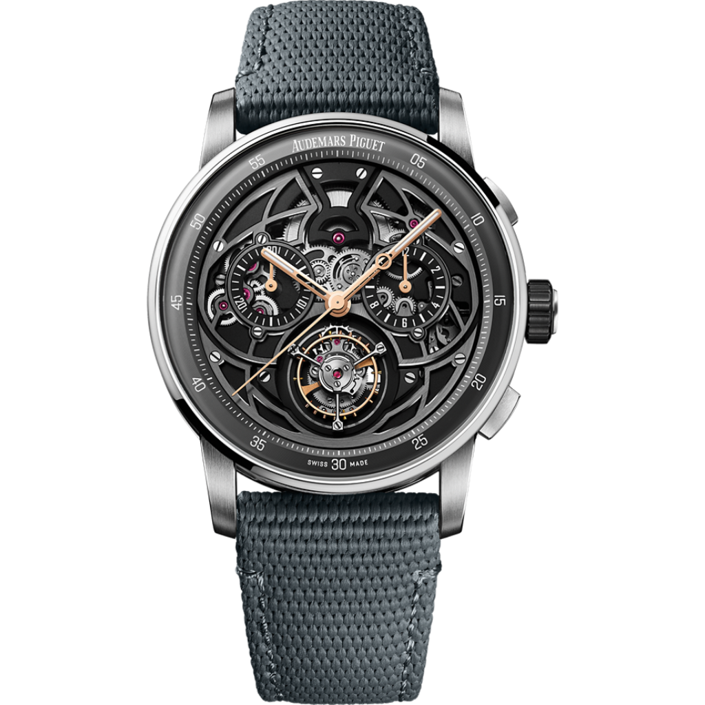 Audemars Piguet Code 11.59 by Audemars Piguet Selfwinding Flying Tourbillon Chronograph 41 mm Dark Grey Dial Ceramic Rubber-Coated Strap 26399NB.OO.D009KB.01