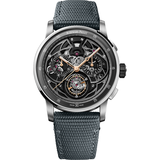 Audemars Piguet Code 11.59 by Audemars Piguet Selfwinding Flying Tourbillon Chronograph 41 mm Dark Grey Dial Ceramic Rubber-Coated Strap 26399NB.OO.D009KB.01
