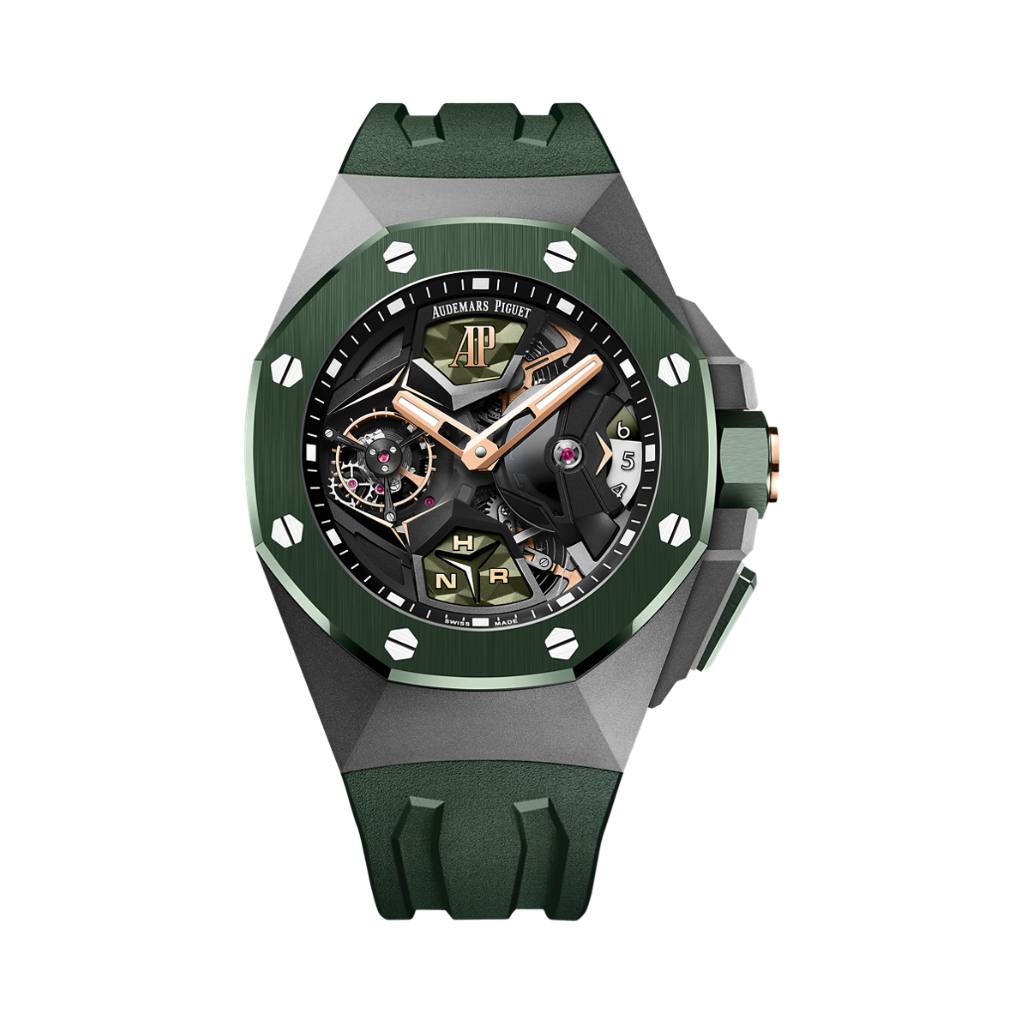 Audemars Piguet Royal Oak Concept Flying Tourbillon GMT 44 mm Transparent Dial Titanium Rubber Strap 26589IO.OO.D056CA.01