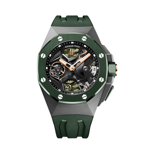 Audemars Piguet Royal Oak Concept Flying Tourbillon GMT 44 mm Transparent Dial Titanium Rubber Strap 26589IO.OO.D056CA.01