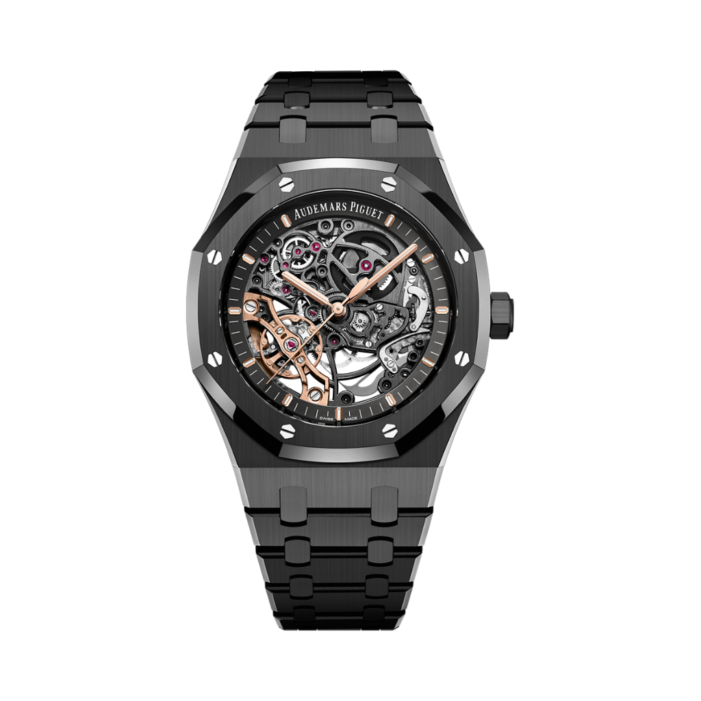 Audemars Piguet Royal Oak Double Balance Wheel Openworked 41 mm Slate Grey Dial Black Ceramic Bracelet 15416CE.OO.1225CE.01