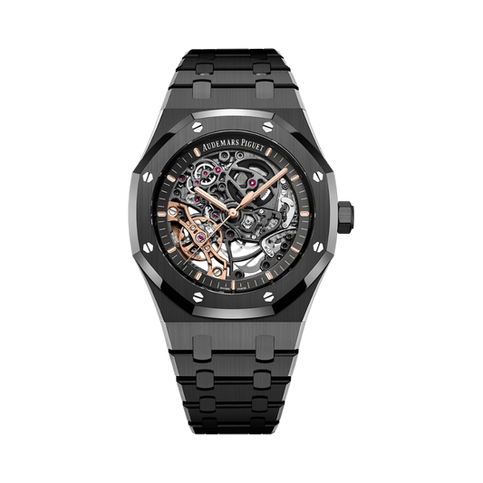 Audemars Piguet Royal Oak Double Balance Wheel Openworked 41 mm Slate Grey Dial Black Ceramic Bracelet 15416CE.OO.1225CE.01
