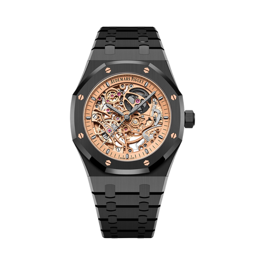 Audemars Piguet Royal Oak Double Balance Wheel Openworked 41 mm Transparent Dial Black Ceramic Bracelet 15416CE.OO.1225CE.02