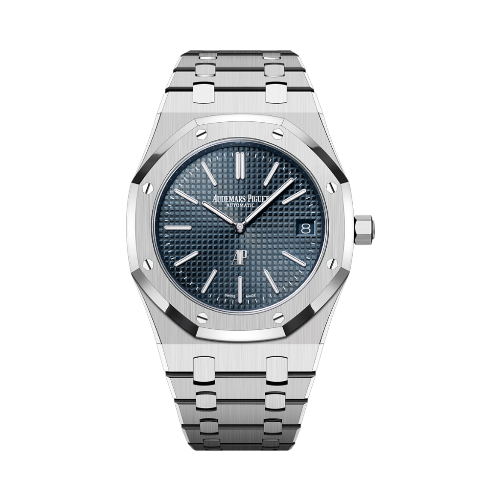 Audemars Piguet Royal Oak Jumbo Extra-Thin 39 mm Blue  Dial Stainless Steel Bracelet 16202ST.OO.1240ST.02