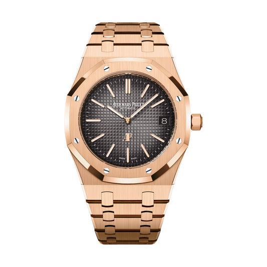 Audemars Piguet Royal Oak Jumbo Extra-Thin 39 mm Grey Dial 18-Carat Pink Gold Bracelet 16202OR.OO.1240OR.02