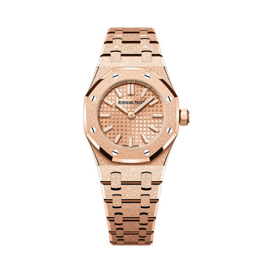 Audemars Piguet Royal Oak Mini Frosted Gold Quartz 23 mm Pink Dial 18-Carat Pink Gold Bracelet 67630OR.GG.1312OR.01