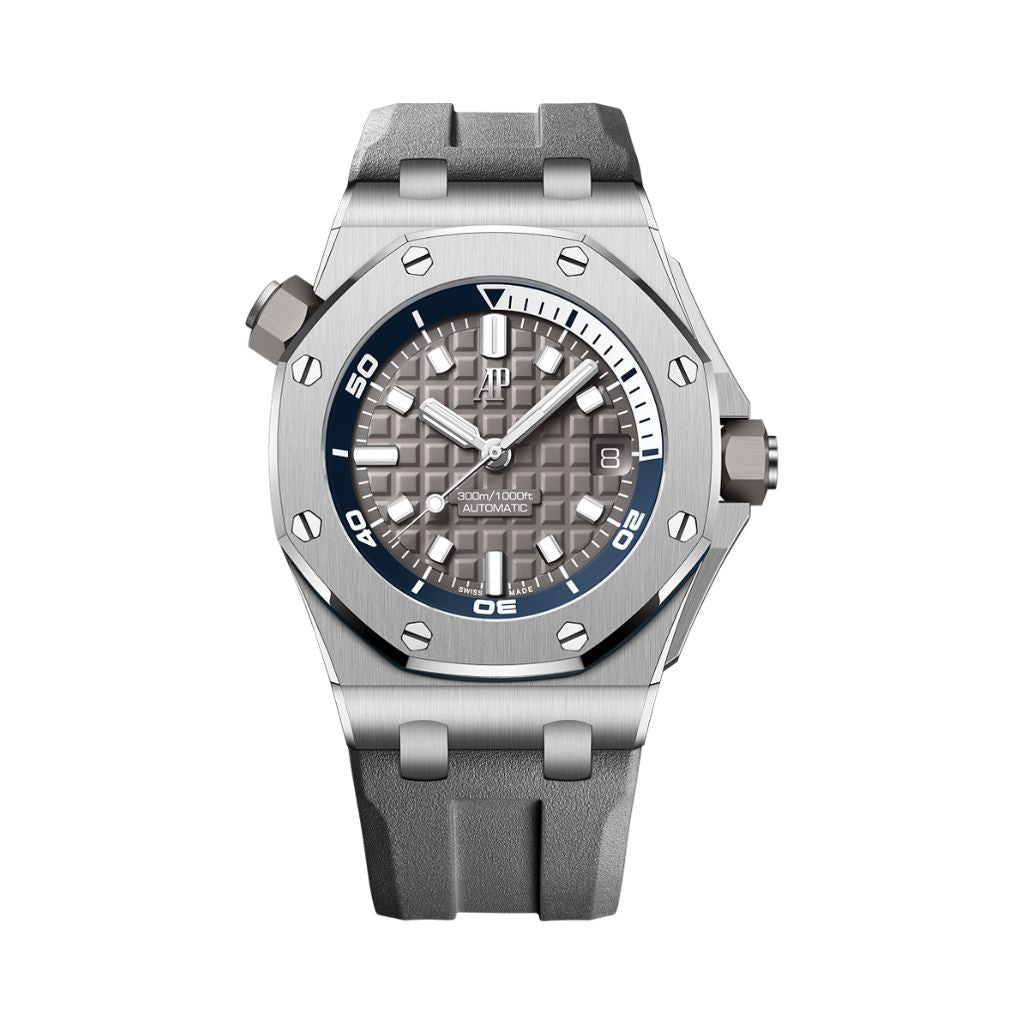 Audemars Piguet Royal Oak Offshore Diver 42 mm Grey Dial Stainless Steel Rubber Strap 15720ST.OO.A009CA.01