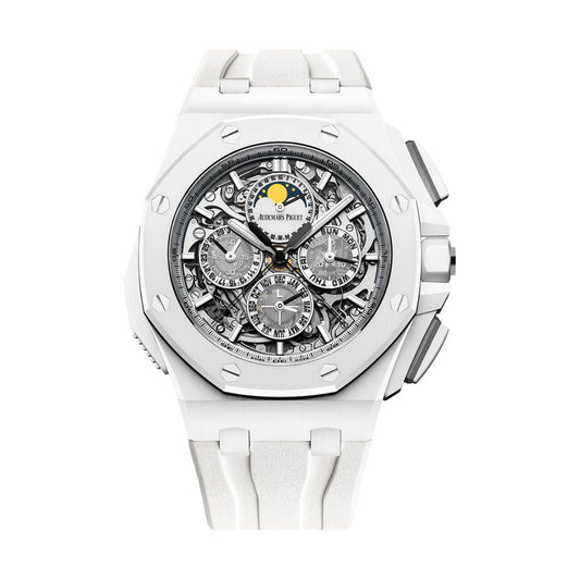 Audemars Piguet Royal Oak Offshore Grande Complication 44 mm Transparent Dial White Ceramic Rubber Strap 26582CB.OO.A010CA.01