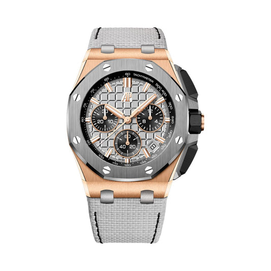 Audemars Piguet Royal Oak Offshore Selfwinding Chronograph 43 mm Grey Dial 18-Carat Pink Gold   Strap 26420OI.OO.A015VE.01