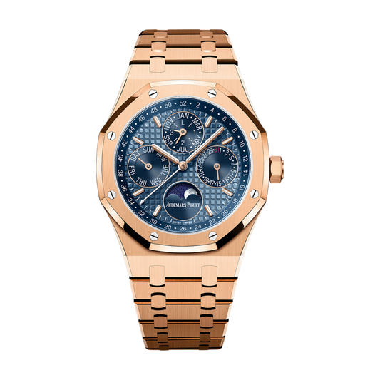 Audemars Piguet Royal Oak Perpetual Calendar 41 mm Blue  Dial 18-Carat Pink Gold Bracelet 26574OR.OO.1220OR.03