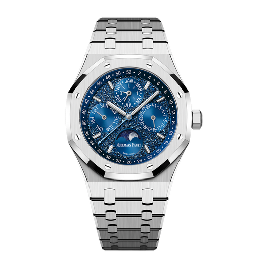 Audemars Piguet Royal Oak Perpetual Calendar John Mayer 41 mm Blue  Dial 18-Carat White Gold Bracelet 26574BC.OO.1220BC.02