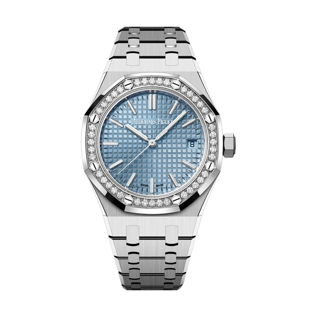 Audemars Piguet Royal Oak Selfwinding 37 mm Light Blue Dial with Diamonds Stainless Steel Bracelet 15551ST.ZZ.1356ST.04
