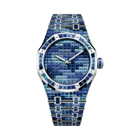 Audemars Piguet Royal Oak Selfwinding 41 mm Diamond Paved Dial 18-Carat White Gold Bracelet 15514BC.YY.1284BC.04