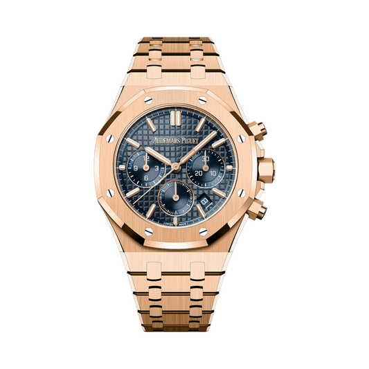 Audemars Piguet Royal Oak Selfwinding Chronograph 38 mm Blue  Dial 18-Carat Pink Gold Bracelet 26715OR.OO.1356OR.01