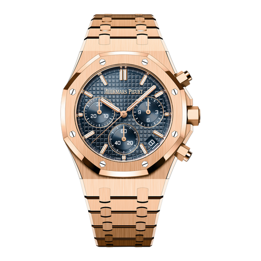 Audemars Piguet Royal Oak Selfwinding Chronograph 41 mm Blue  Dial 18-Carat Pink Gold Bracelet 26240OR.OO.1320OR.05