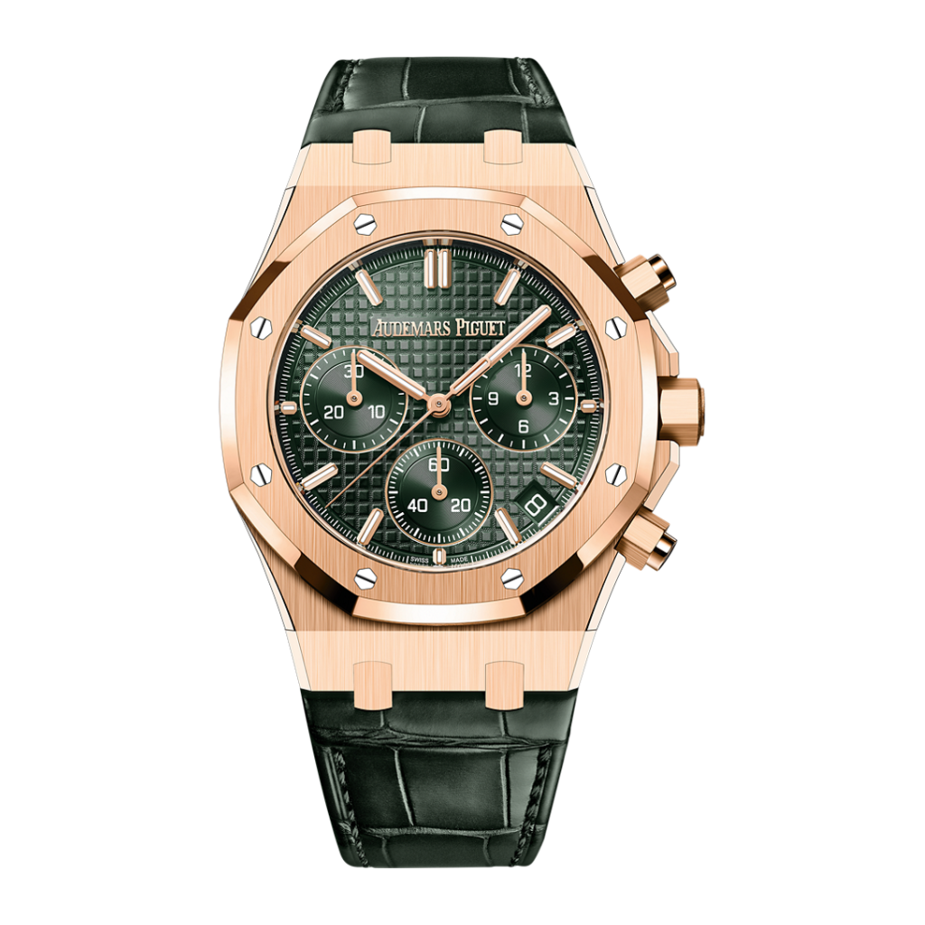 Audemars Piguet Royal Oak Selfwinding Chronograph 41 mm Khaki Green Dial 18-Carat Pink Gold   Strap 26240OR.OO.D404CR.02