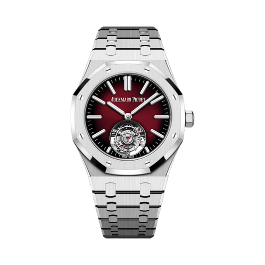 Audemars Piguet Royal Oak Selfwinding Flying Tourbillon 41 mm Burgundy  Dial Stainless Steel Bracelet 26730ST.OO.1320ST.05
