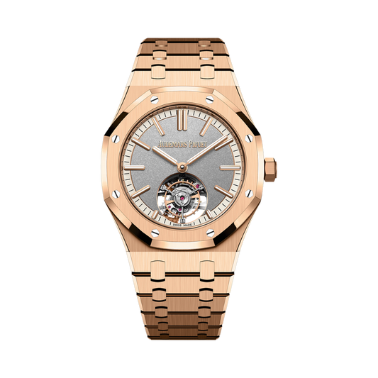 Audemars Piguet Royal Oak Selfwinding Flying Tourbillon 41 mm Grey Dial 18-Carat Pink Gold Bracelet 26730OR.OO.1320OR.05