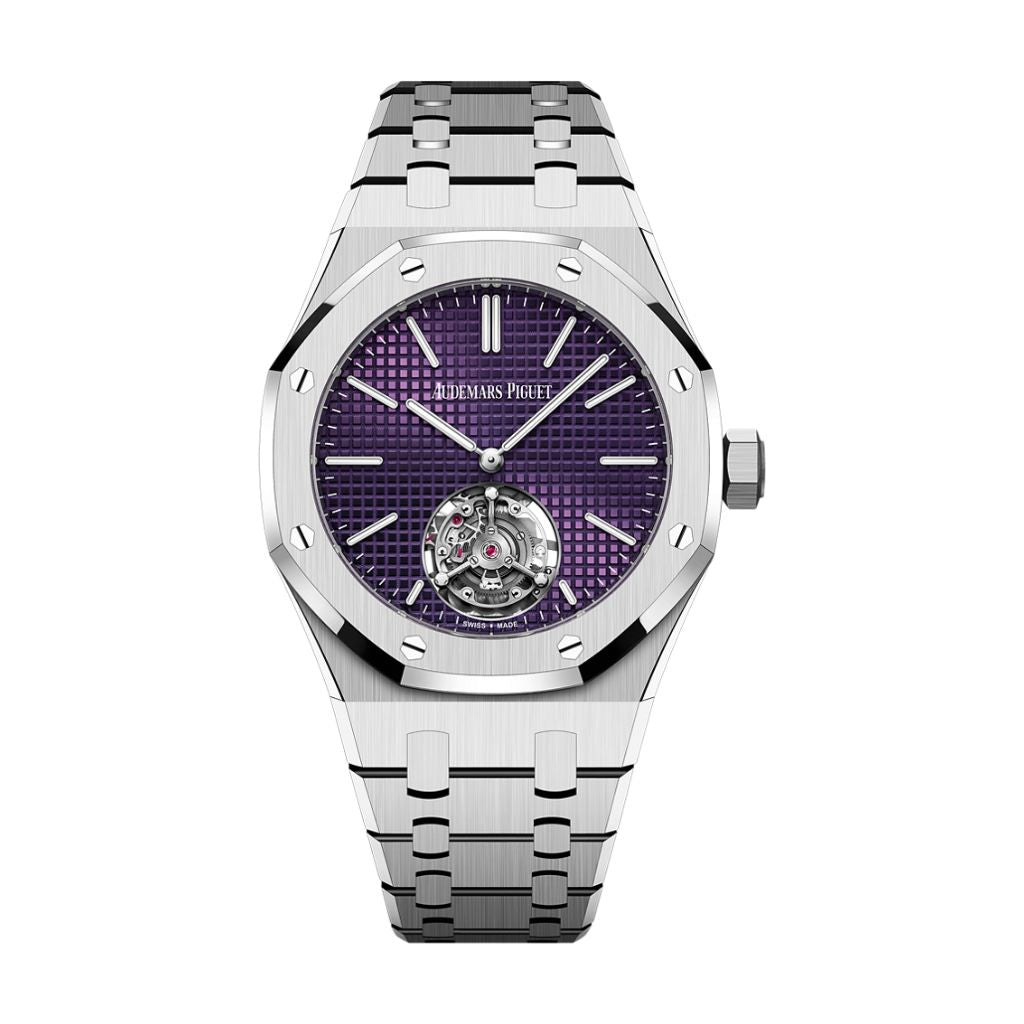 Audemars Piguet Royal Oak Selfwinding Flying Tourbillon Extra-Thin (RD#3) 37 mm Purple Dial Stainless Steel Bracelet 26660ST.OO.1356ST.02
