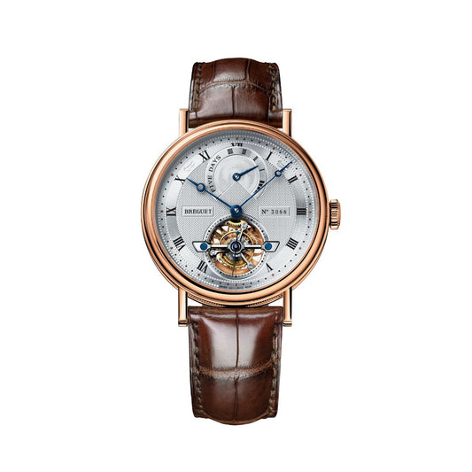 Breguet Classique 39 mm Silver Dial 18k Rose Gold Brown Leather Strap 5317BR/12/9V6