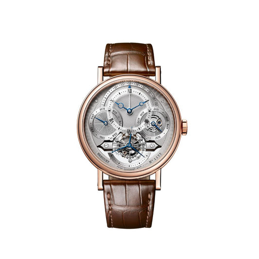 Breguet Classique 41 mm Silver Dial 18k Rose Gold Brown Leather Strap 3797BR/1E/9WU