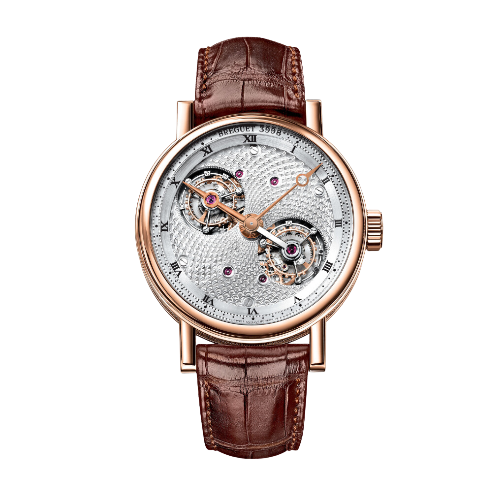Breguet Classique 44 mm Silver Dial 18k Rose Gold Brown Leather Strap 5347BR/11/9ZU