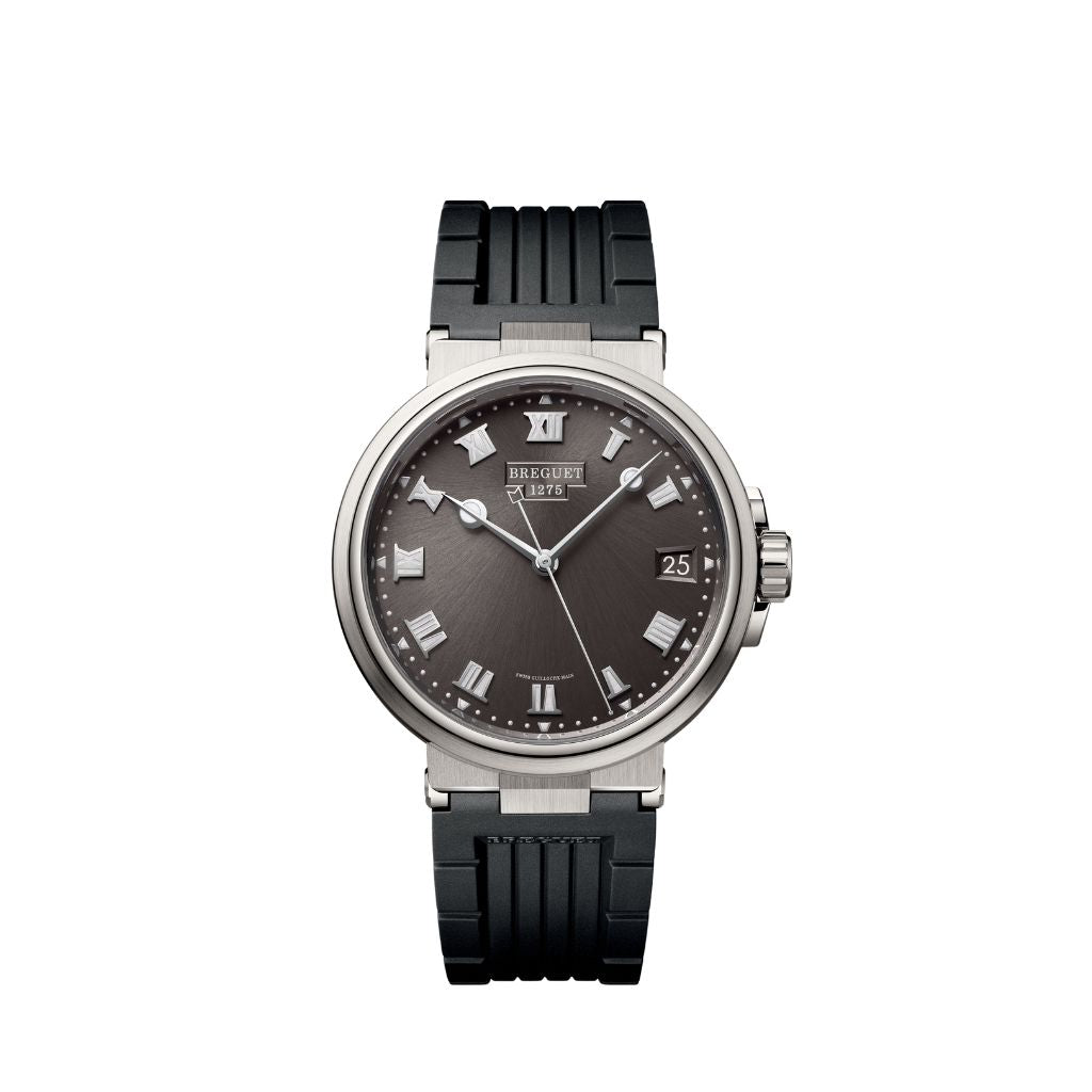 Breguet Marine 40 mm Dark Grey Dial Titanium Black Rubber Strap 5517TI/G2/5ZU